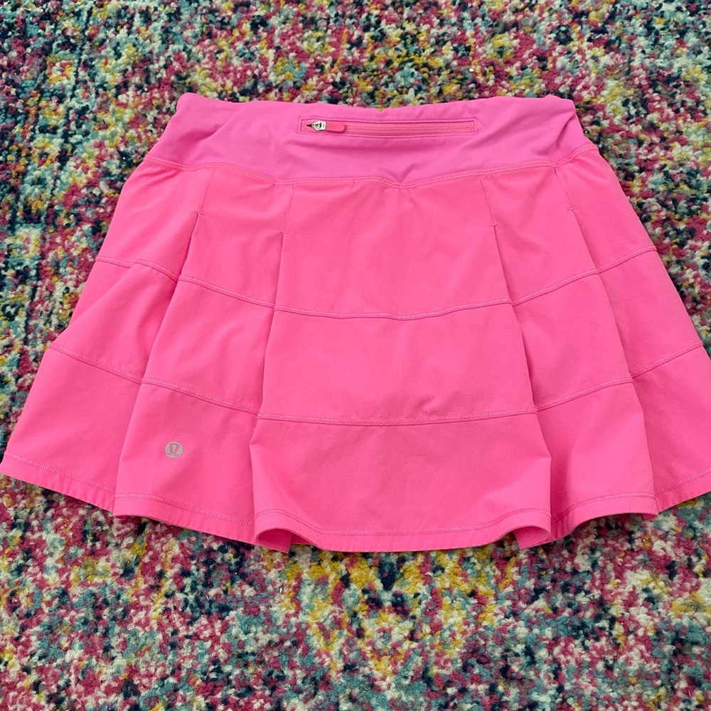 Lululemon pink pace rival skirt